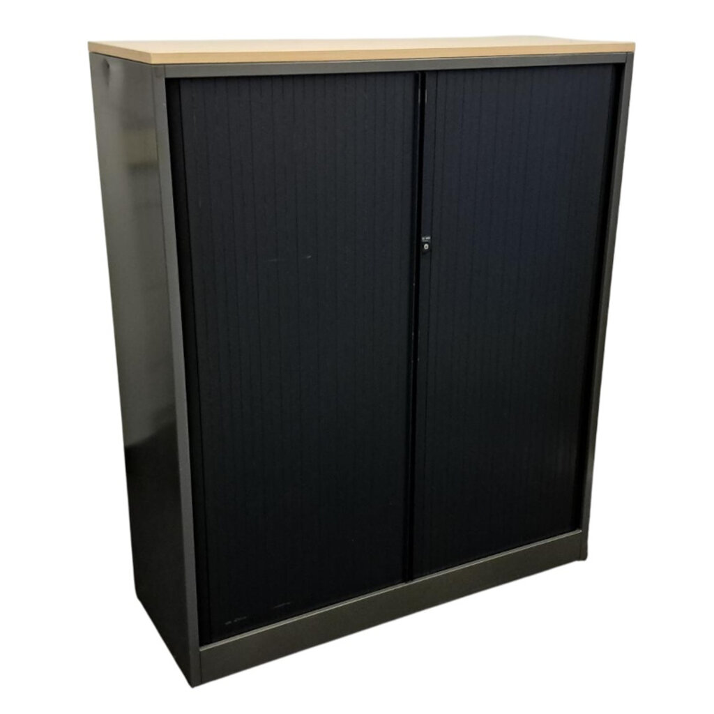 Ahrend Roldeurkast Antraciet Zwart Ahorn B-Keus 145 x 120 x 45