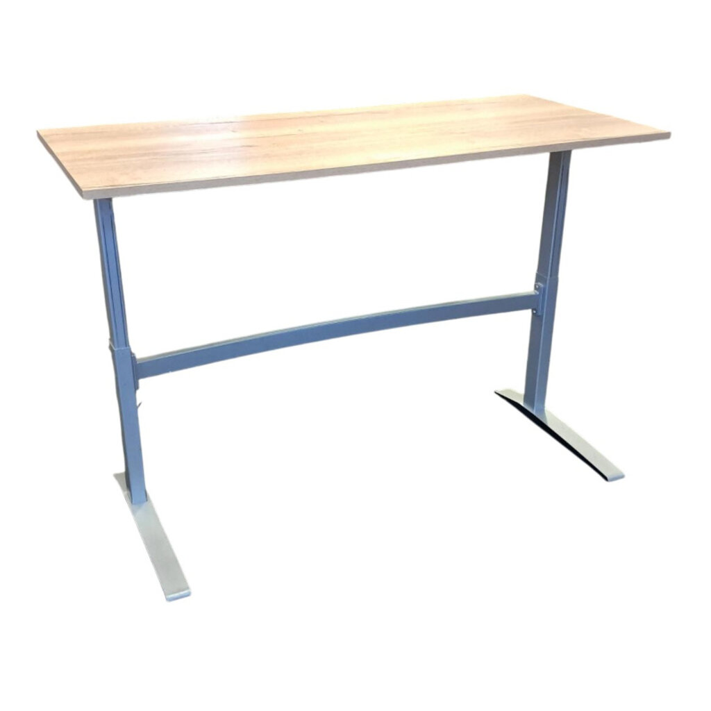 Elektrisch Zit Sta Bureau Zilvergrijs Natuur Eiken  B180xD90