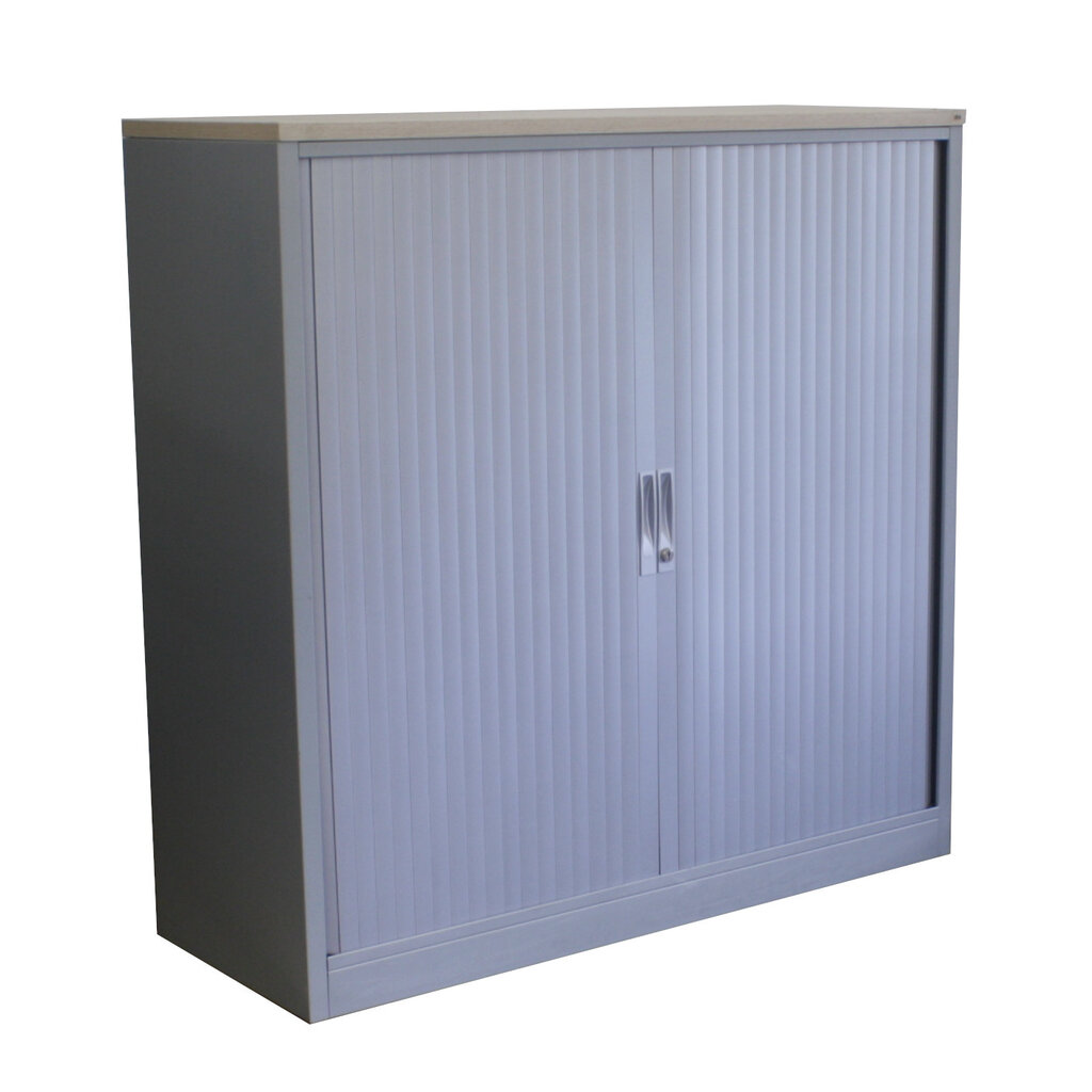 TDS Roldeurkast Zilvergrijs Licht Eiken H120xB120xD47 B-keus