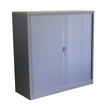 TDS Roldeurkast Zilvergrijs Licht Eiken H120xB120xD47 B-keus