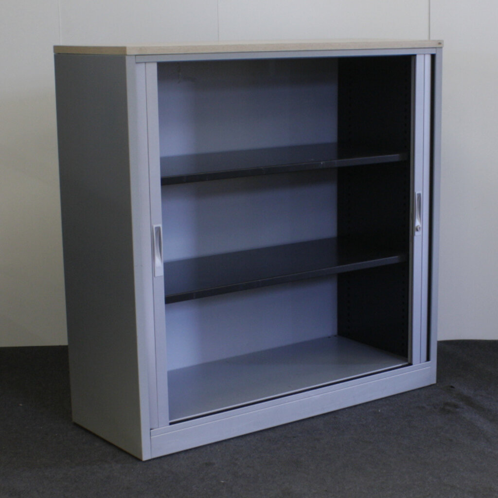 TDS Roldeurkast Zilvergrijs Licht Eiken H120xB120xD47 B-keus