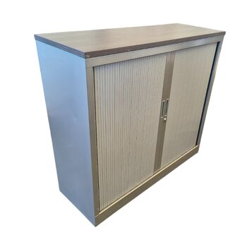 Roldeurkast Zilvergrijs Donker Eiken H108xB120xD43