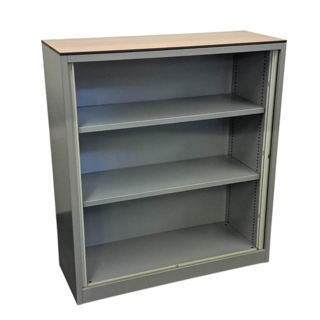 Roldeurkast Zilvergrijs Lichtgrijs Licht Eiken 135 x 120 x 45