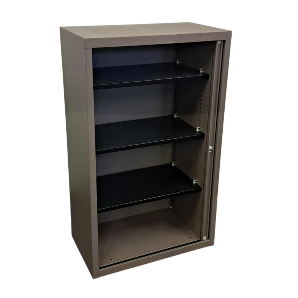 Roldeurkast Donkerbeige Wit 133 x 80 x 45