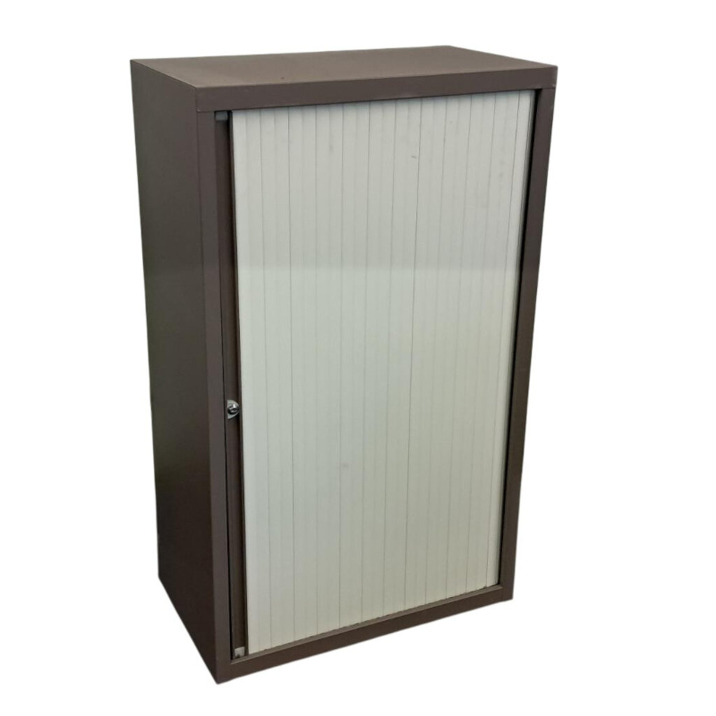 Roldeurkast Donkerbeige Wit 133 x 80 x 45