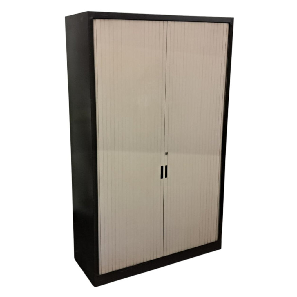 van Blerk Roldeurkast Donkerbruin Lichtgrijs H195xB120xD45