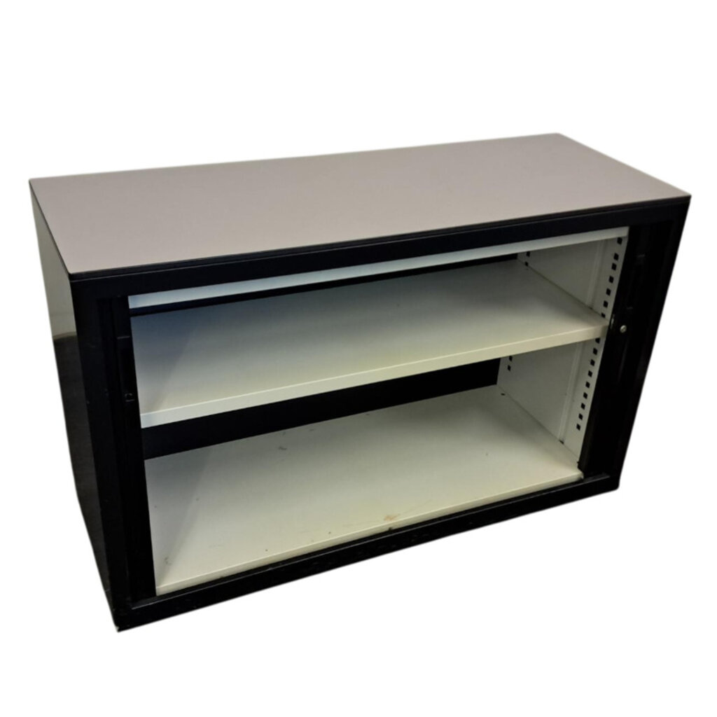 Lensvelt Roldeurkast Zwart Donkergrijs H74 x B120 x D45