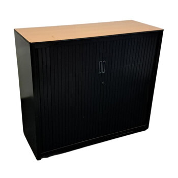 Aspa Roldeurkast Zwart Beuken 105 x 120 x 47