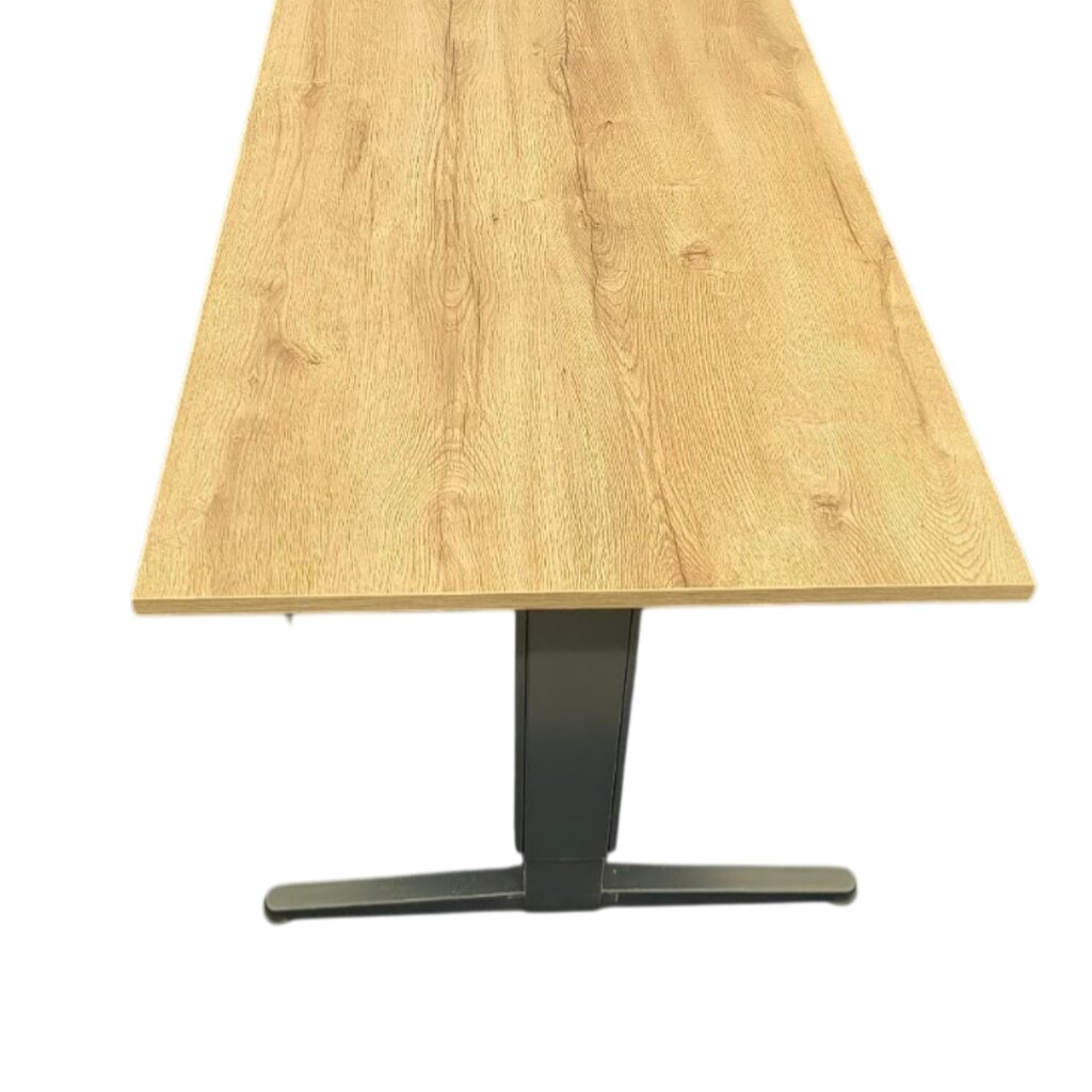 Aspa Bureau Antraciet Onderstel Eiken Blad Nieuw B160xD80