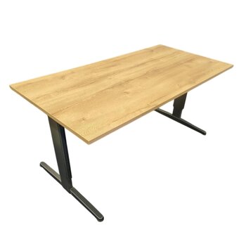 Aspa Bureau Antraciet Onderstel Eiken Blad Nieuw B160xD80