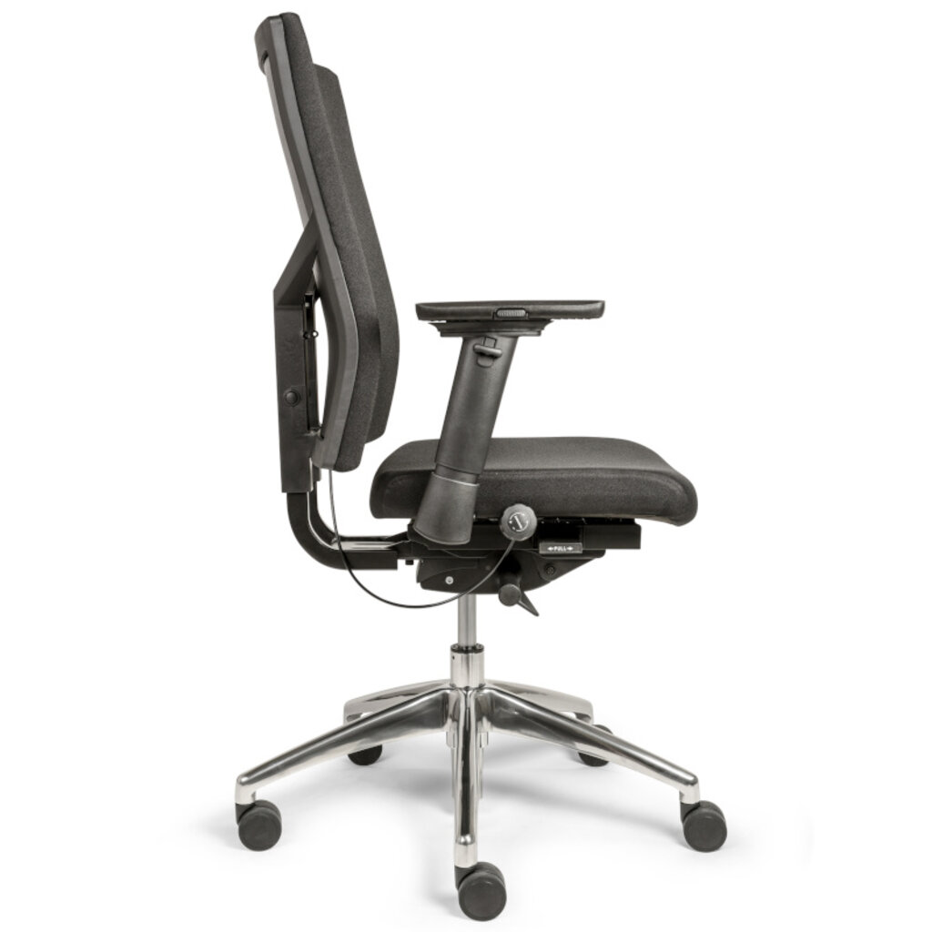 MN Vigo Bureaustoel Zwart Chroom Gebruikt