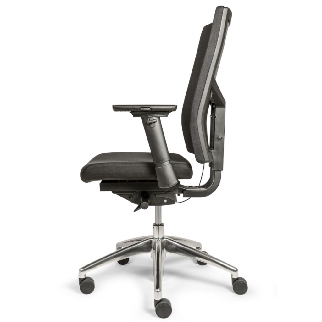 MN Vigo Bureaustoel Zwart Chroom Gebruikt