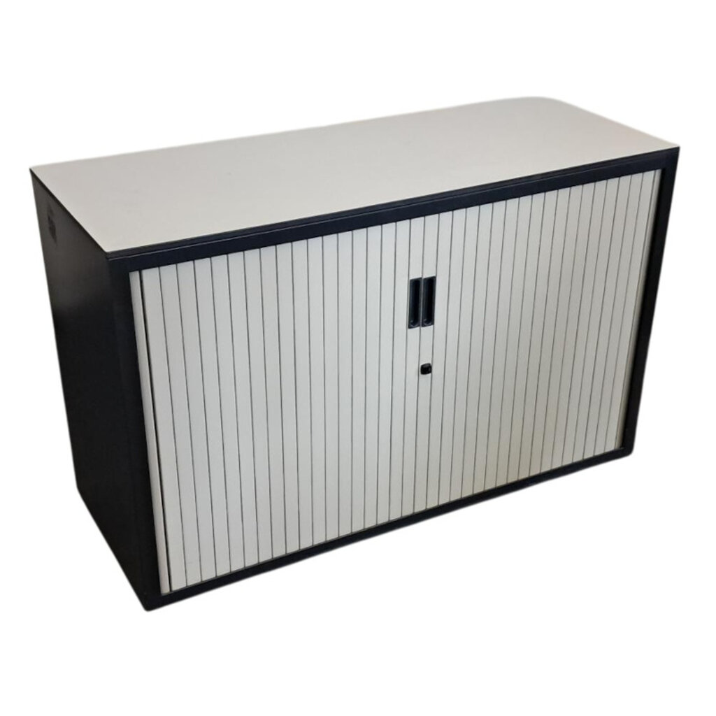 Aspa Roldeurkast Zwart Lichtgrijs 75 x 120 x 47
