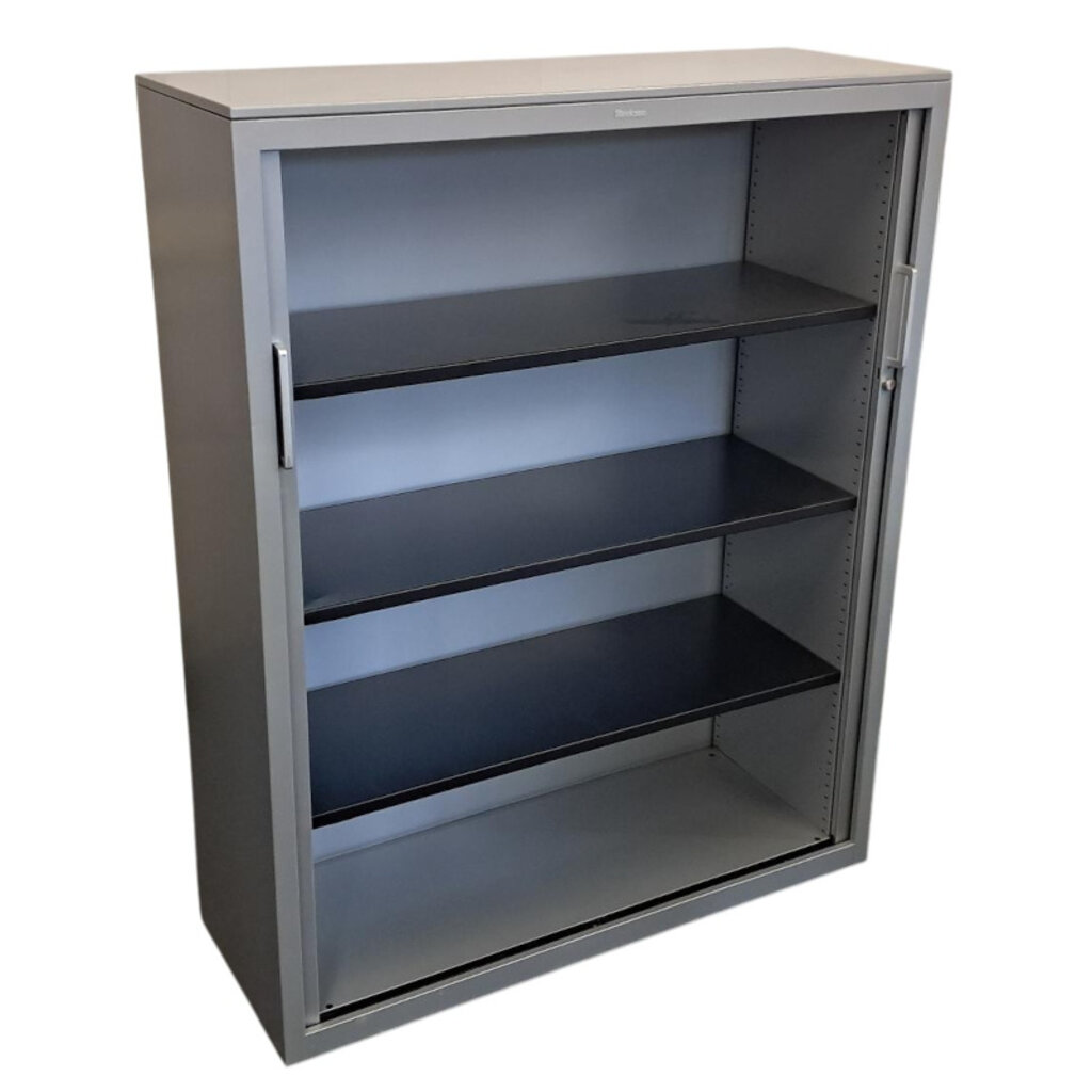 Steelcase Roldeurkast Zilvergrijs 150 x 120 x 43