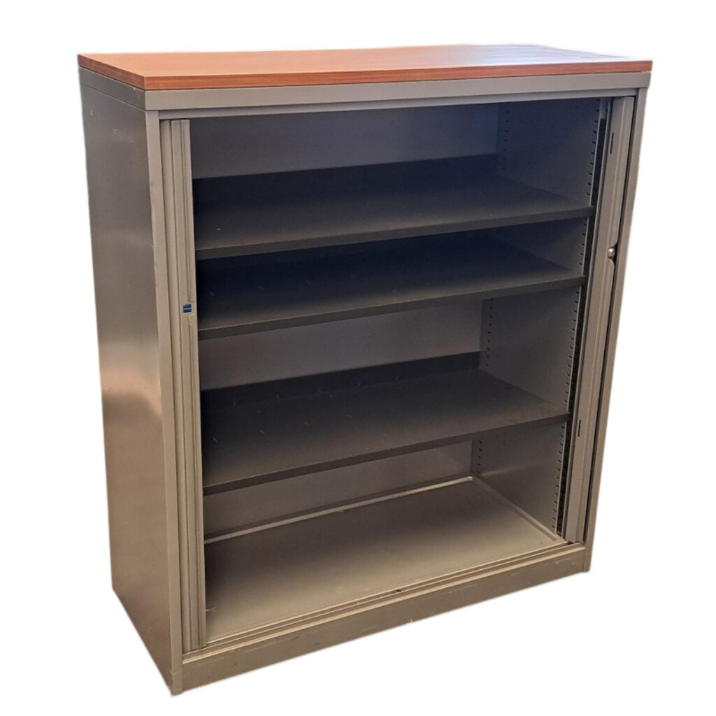 Mewaf Roldeurkast Zilvergrijs Kersen H137xB120xD48