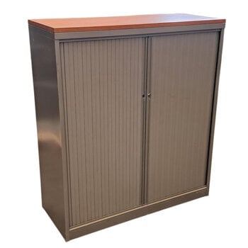 Mewaf Roldeurkast Zilvergrijs Kersen H137xB120xD48