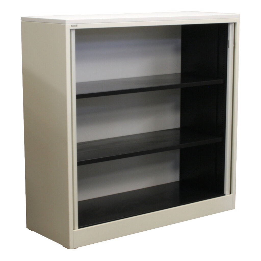 Ahrend Roldeurkast Wit H120 x B120 x D45 Kunststof Roldeuren  Mist Slot