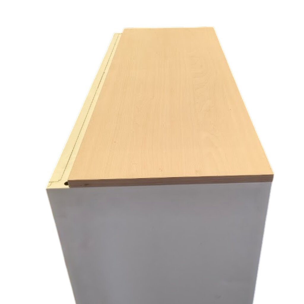 Ahrend Roldeurkast Wit Ahorn H145 x B120 x D45 Stalen Roldeuren  Topblad Te Kort