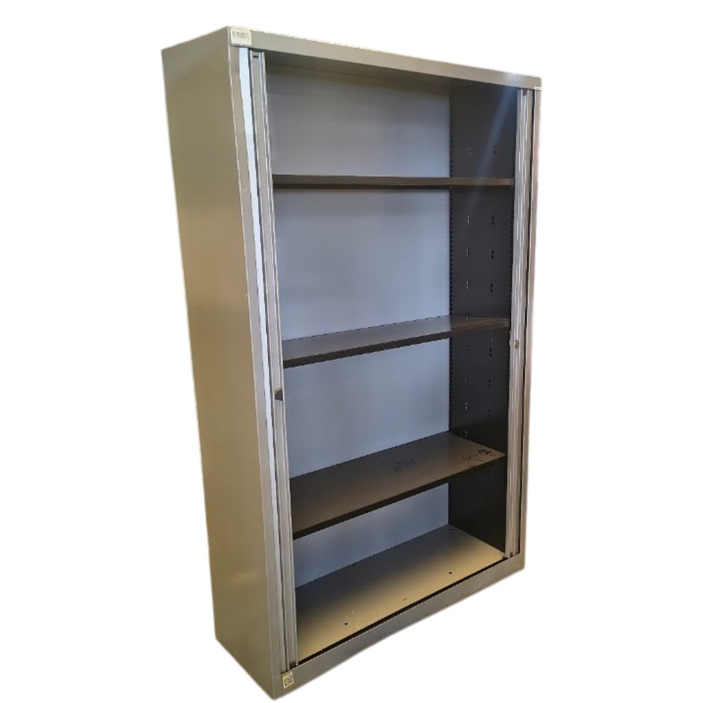 Roldeurkast Zilvergrijs H198 x B120 x D43 3LB B-keus