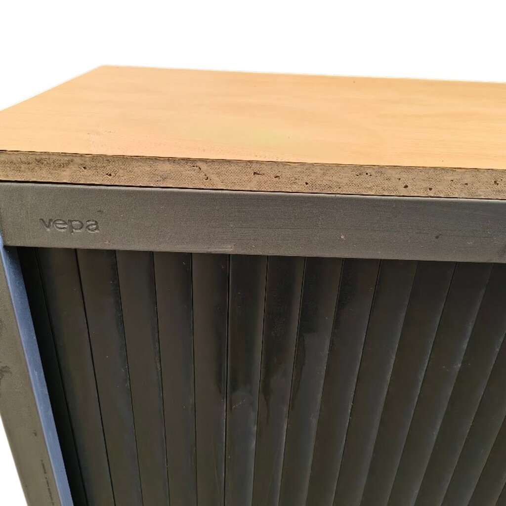 Vepa Roldeurkast Antraciet Zwart H140xB125xD45 B-Keus Top