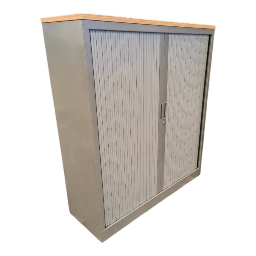Roldeurkast Zilvergrijs Beuken 135 x 120 x 43