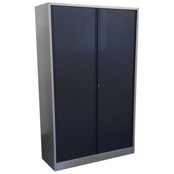 Ahrend Roldeurkast Zilvergrijs Zwart 195 x 120 x 45 B-Keus
