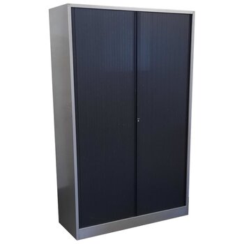 Ahrend Roldeurkast Zilvergrijs Zwart 195 x 120 x 45 B-Keus