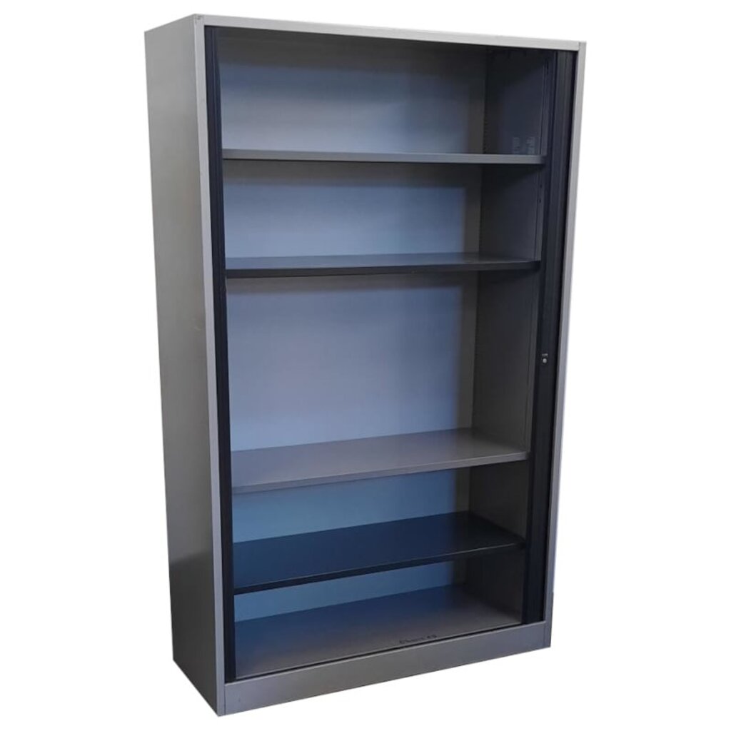 Ahrend Roldeurkast Zilvergrijs Zwart 195 x 120 x 45 B-Keus