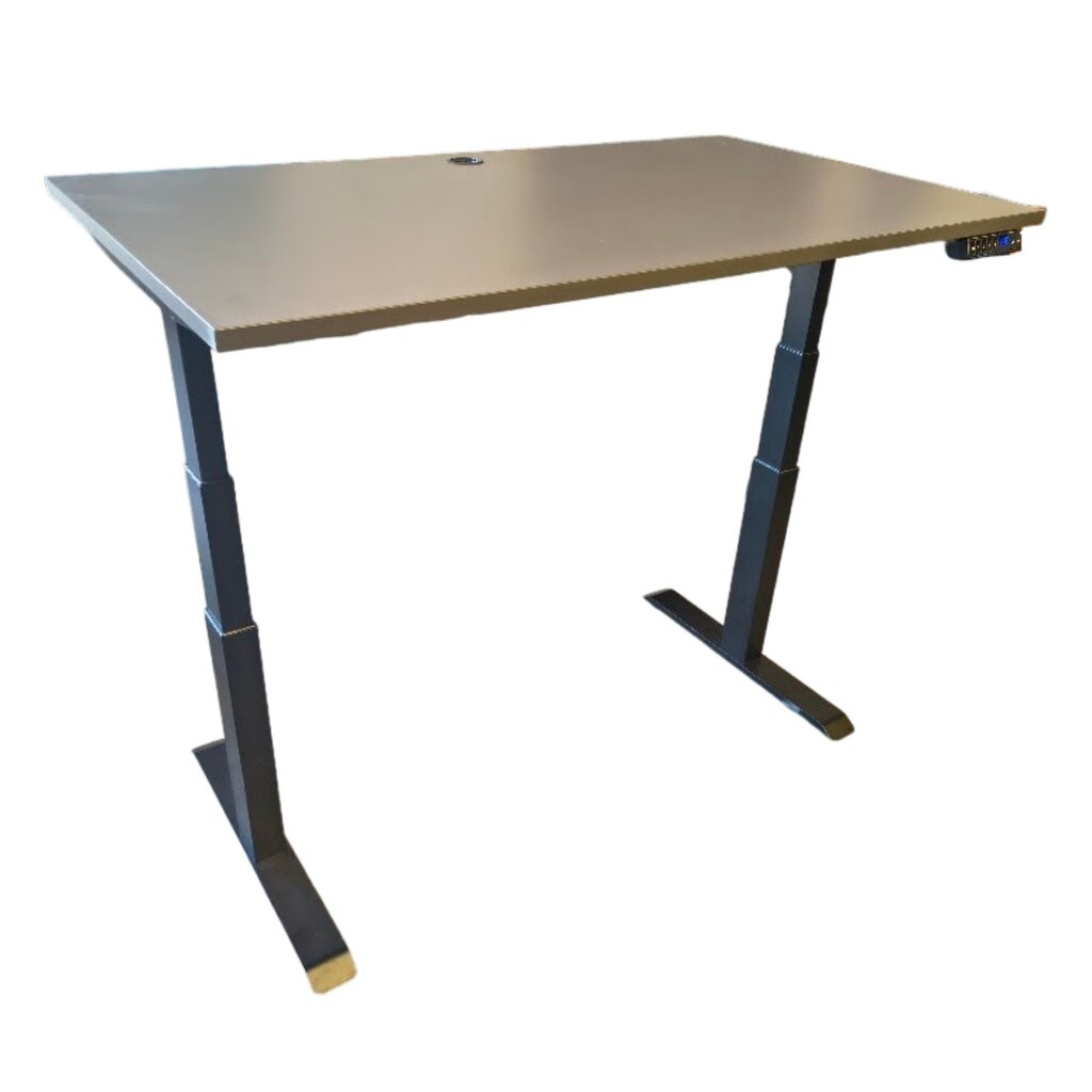 Elektrisch Zit Sta Bureau Antraciet Zwart B140xD80