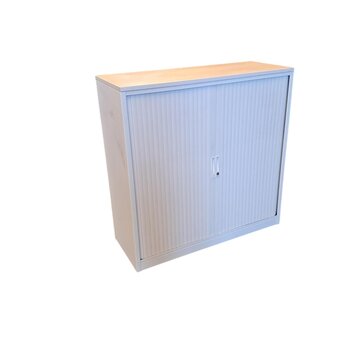 TDS Roldeurkast Wit Licht Eiken H121xB120xD47