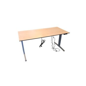 Aspa Mezzo Elektrisch Bureau Zilvergrijs Ahorn 160 x 80