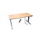 Aspa Mezzo Elektrisch Bureau Zilvergrijs Ahorn 160 x 80