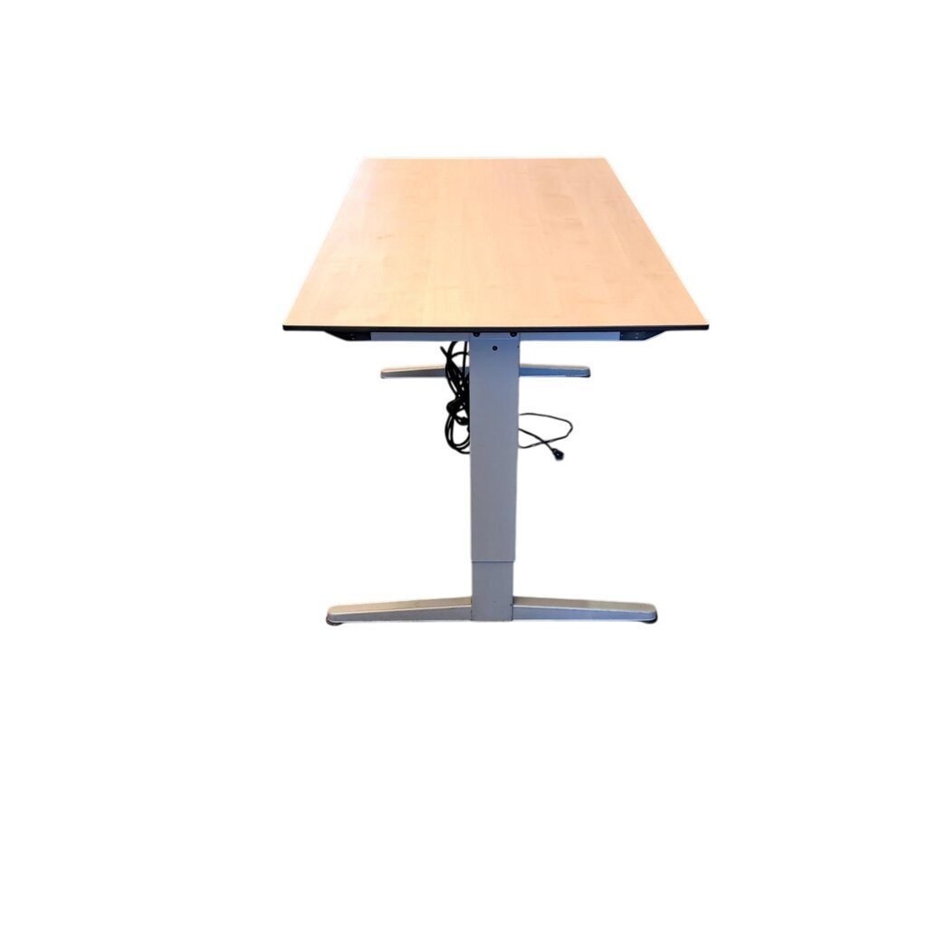 Aspa Mezzo Elektrisch Bureau Zilvergrijs Ahorn 160 x 80