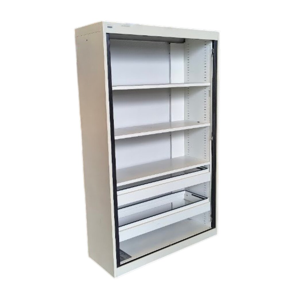 Grahl Roldeurkast Lichtgrijs Zwart 195 x 120 x 45 3LB2HF