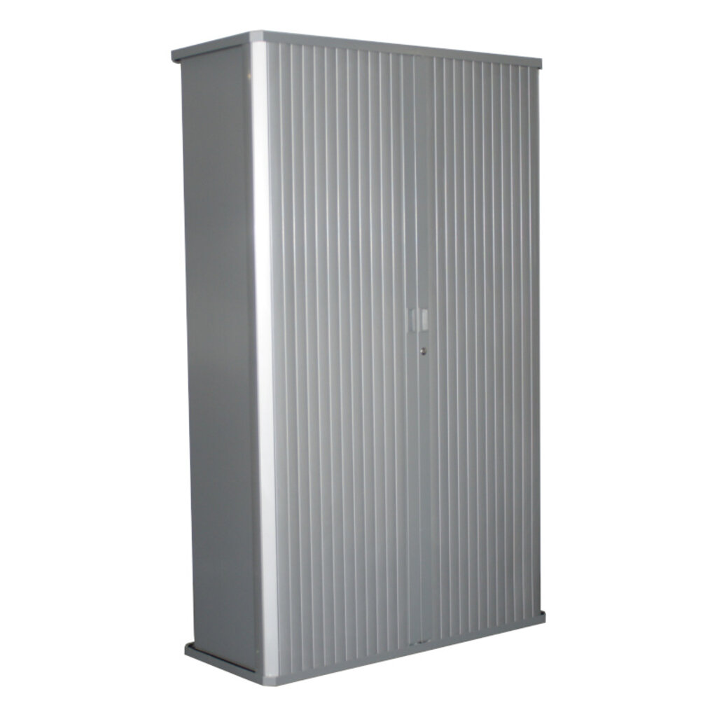 Gispen Octa Roldeurkast Zilvergrijs 195 x 120 x 50 Slot Mist