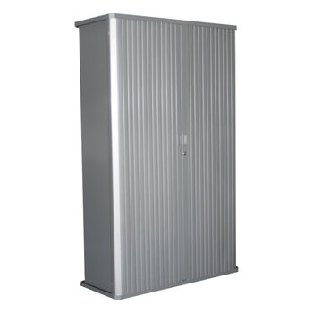 Gispen Octa Roldeurkast Zilvergrijs 195 x 120 x 50 Slot Mist