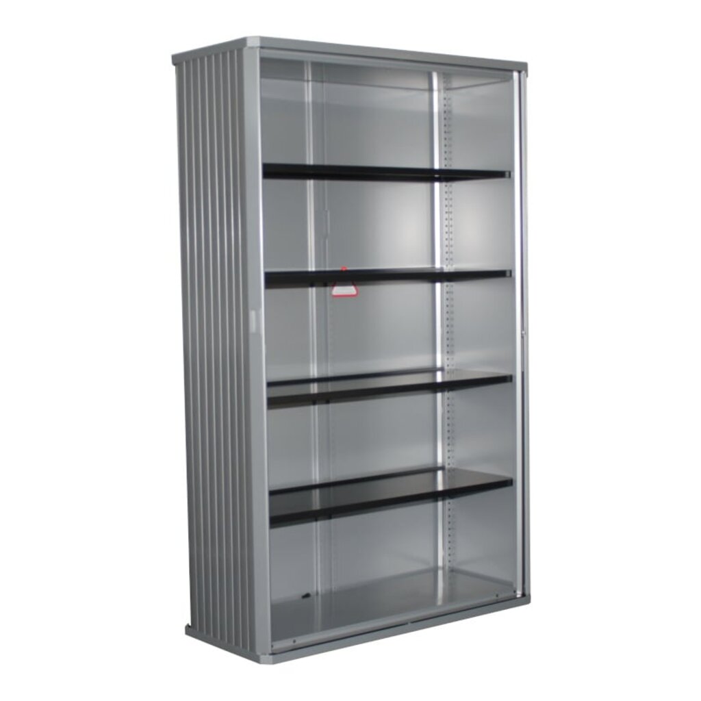 Gispen Octa Roldeurkast Zilvergrijs 195 x 120 x 50 Slot Mist