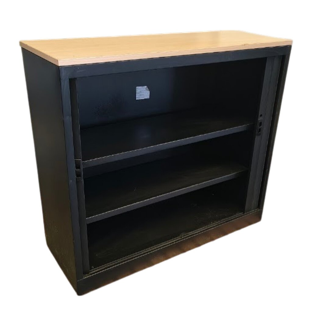 Roldeurkast Zwart Ahorn H107xB120xD45 B-Keus