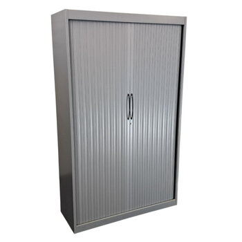 Roldeurkast Zilvergrijs  H200 x B120  x D45 B-keus 3LB