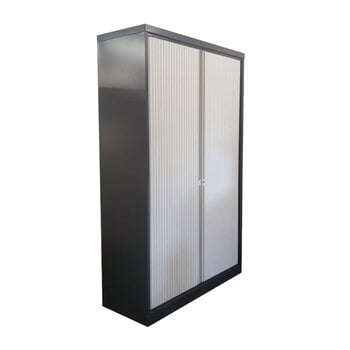 Mewaf Roldeurkast Zwart Lichtgrijs H198xB120xD48 B-keus 3LB