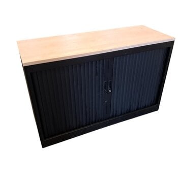 Roldeurkast Zwart Ahorn H77xB120xD45