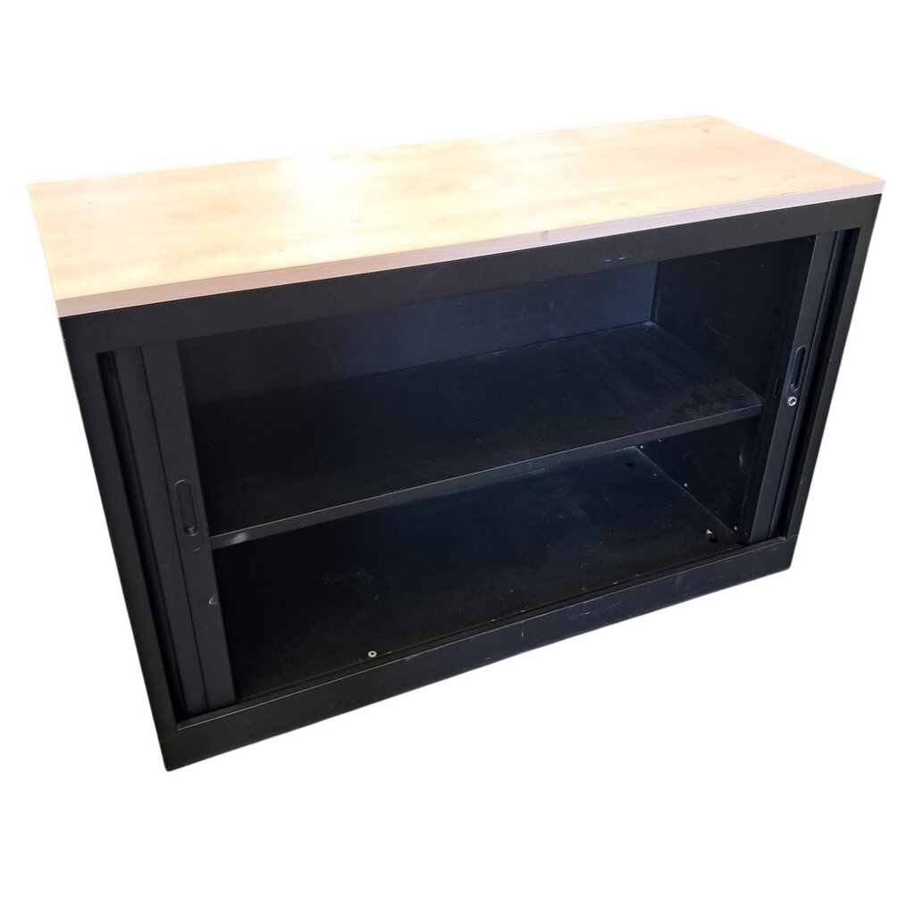 Roldeurkast Zwart Ahorn H77xB120xD45