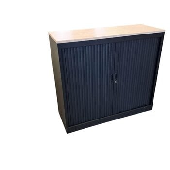 Roldeurkast Zwart Ahorn H107xB120xD45