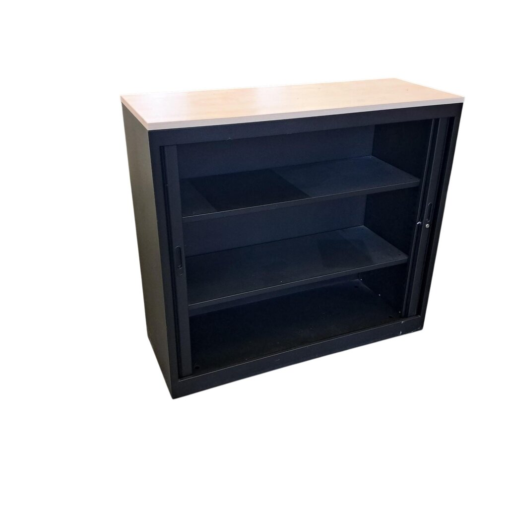 Roldeurkast Zwart Ahorn H107xB120xD45