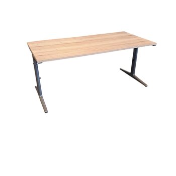 Ahrend Mehes Trekknop Bureau Antraciet Natuur Eiken 160 x 80