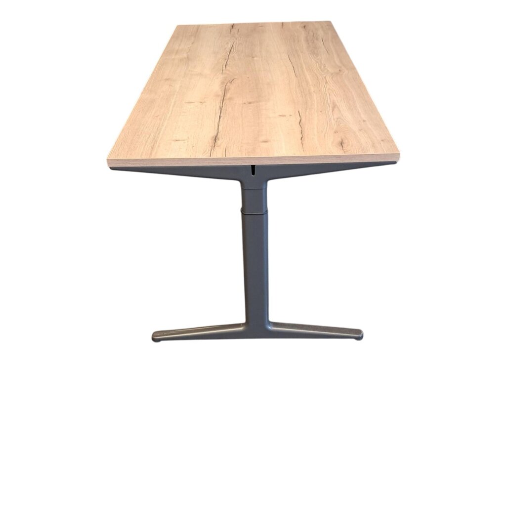 Ahrend Mehes Trekknop Bureau Antraciet Natuur Eiken 160 x 80