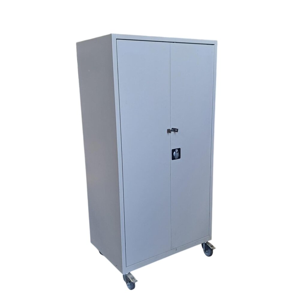Draaideurkast Lichtgrijs 182 x 90 x 60 Verrijdbaar