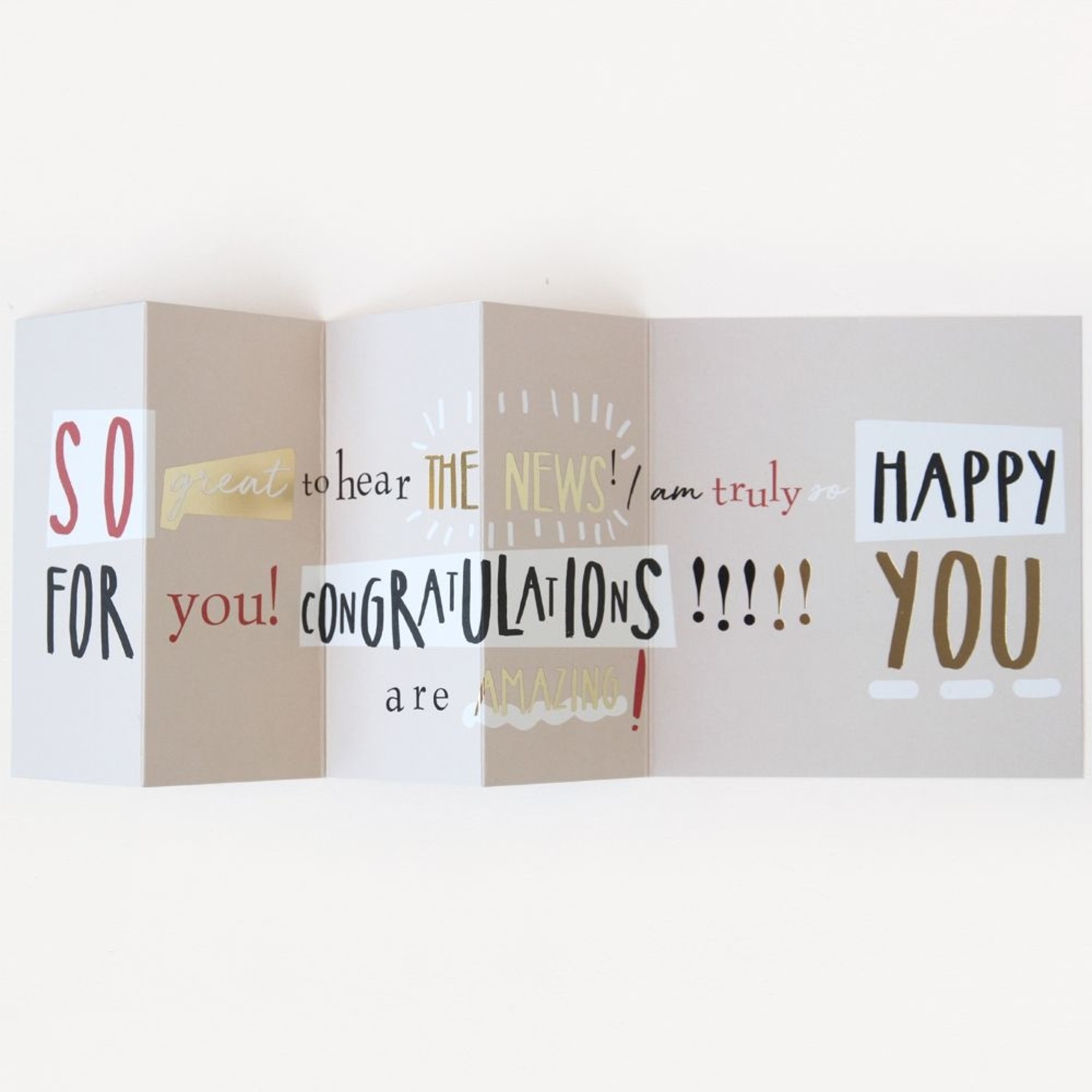 So Happy For You Fold Out Card Seasons Green