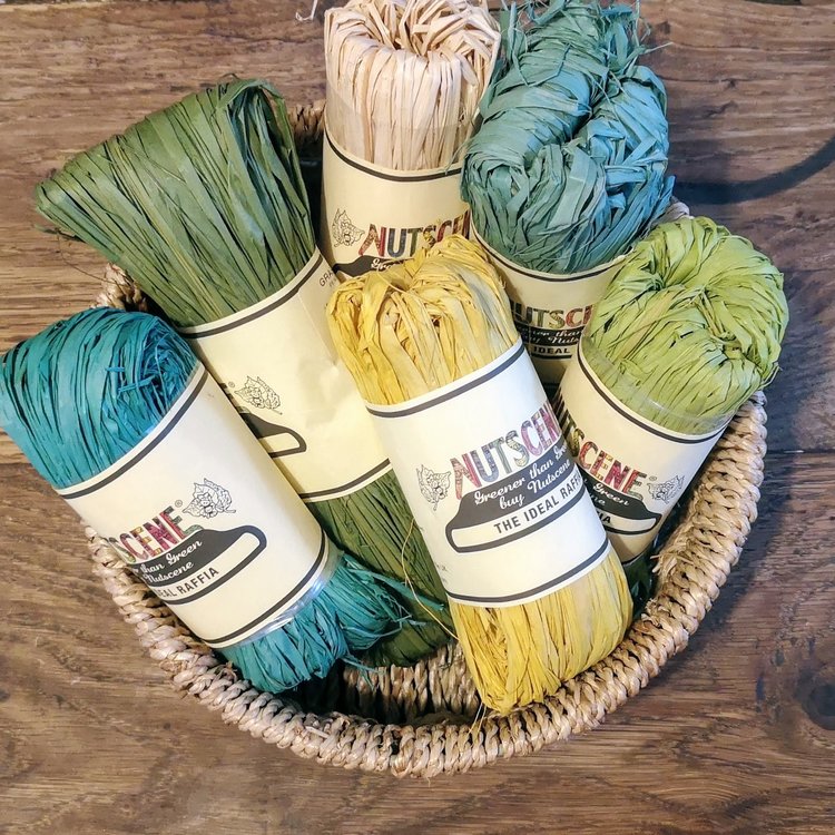 Nutscene Raffia (Greens, Yellows & Natural)