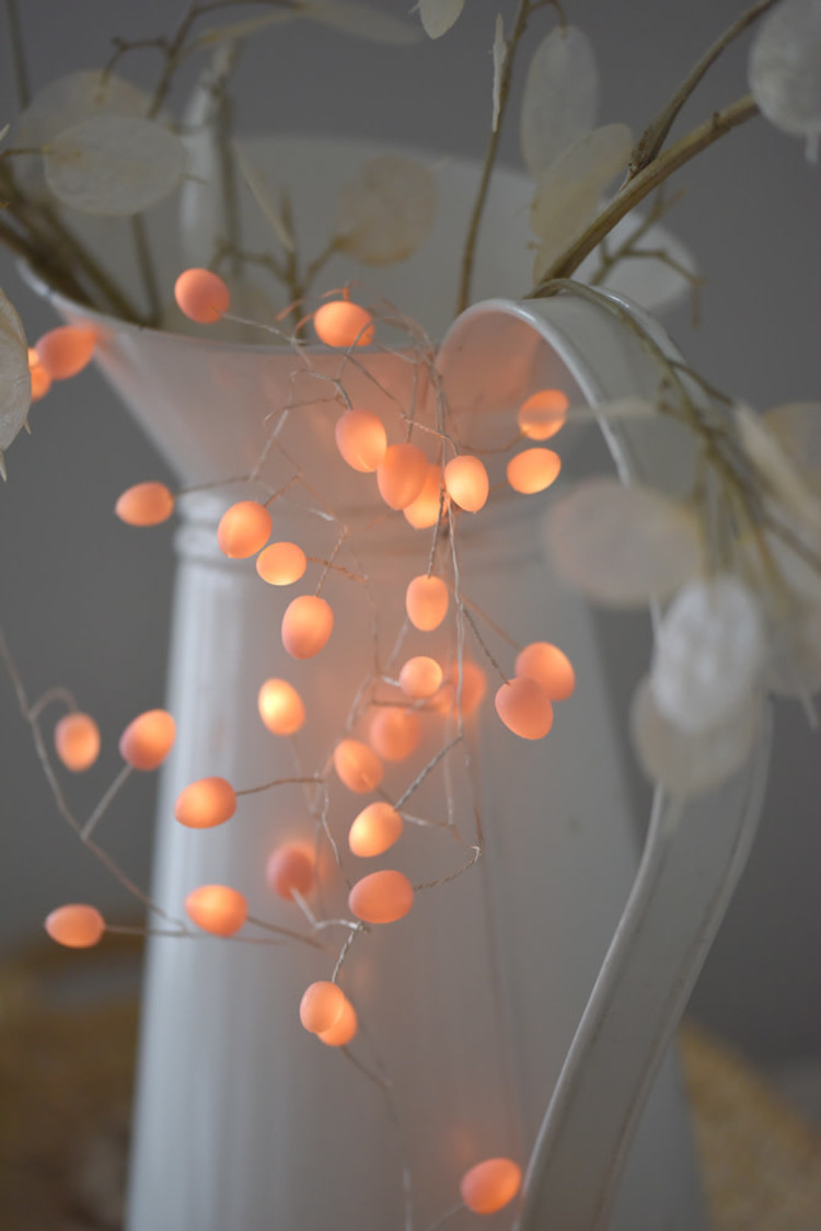 Lightstyle London Peach Teardrop Light Garland